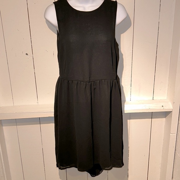 Asos Black Dress Thin Pull Over And Go Dress Size 2 Two Layers - Picture 3 of 14
